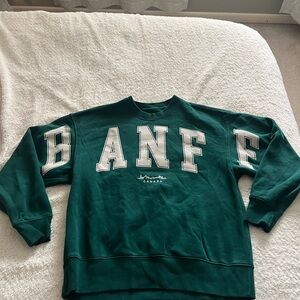 Abercrombie & Fitch Forest Green BANFF Crewneck Sweatshirt